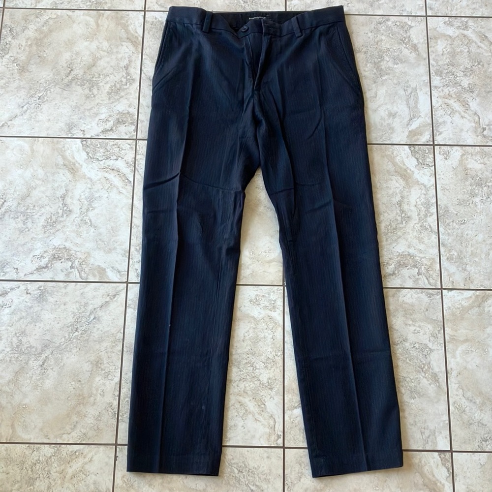 Navy Pinstripe Chinos - Banana Republic 31W 32L